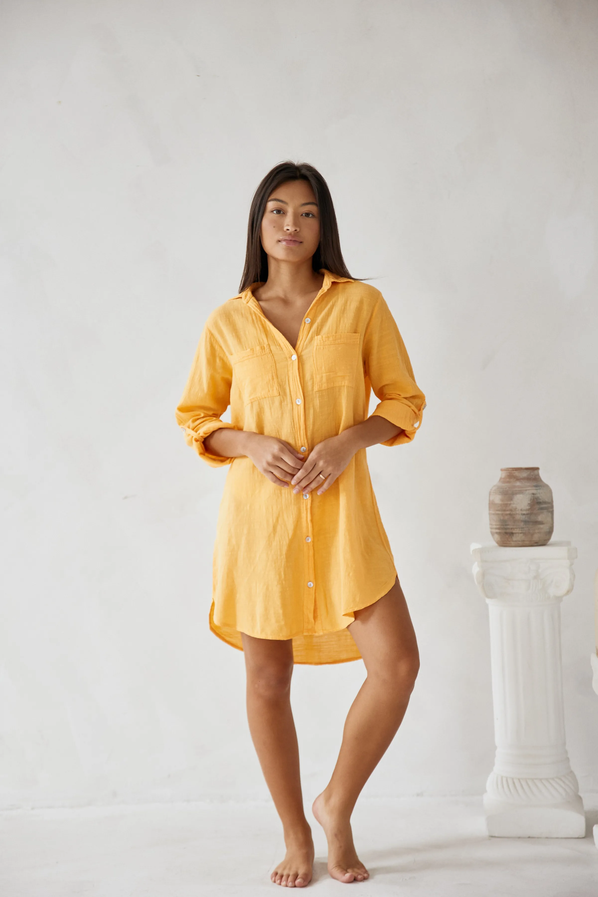 Blanco By Nature Cabana Shirt Dress Online