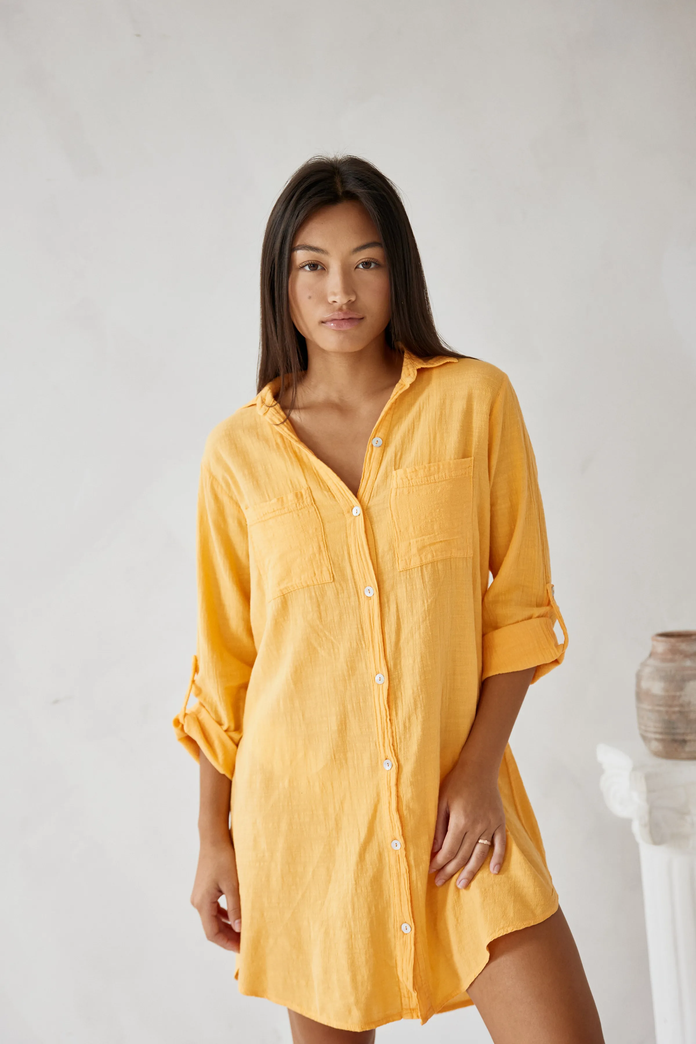 Blanco By Nature Cabana Shirt Dress Online